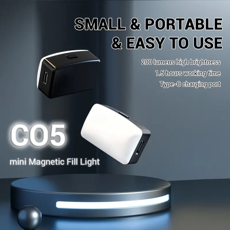 Stand Lighting Photography - Мини-магнитный светодиодный светильник для селфи для
